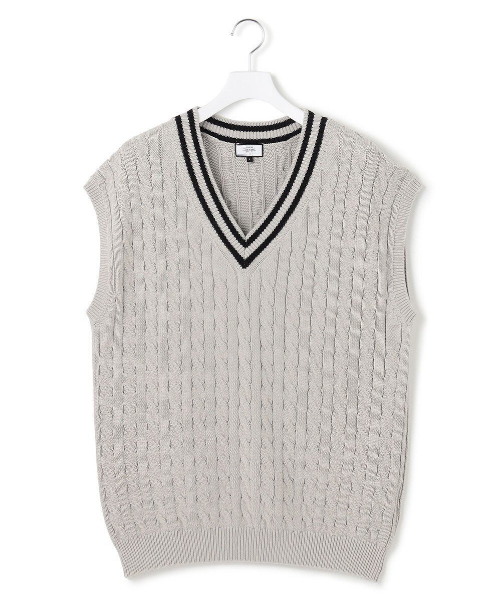 【ジェイプレスヨークストリート/J.PRESS YORK STREET】の【UNISEX】チルデンニット ベスト インテリア・キッズ・メンズ・レディースファッション・服の通販 founy(ファニー) 　ファッション　Fashion　レディースファッション　WOMEN　アウター　Coat Outerwear　トップス・カットソー　Tops/Tshirt　ニット　Knit Tops　ベスト/ジレ　Gilets/Vests　ユニセックス　Unisex　ベスト　Vest　ボトム　Bottom　夏　Summer　S/S・春夏　Ss・Spring/Summer　A/W・秋冬　Aw・Autumn/Winter・Fw・Fall-Winter　ライトグレー系|ID: prp329100004465963 ipo3291000000031976314