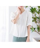 【ティアクラッセ/Tiaclasse】の【セットアップ可・洗える】麻調リボン袖ブラウス オフホワイト|ID: prp329100004466000 ipo3291000000031865934