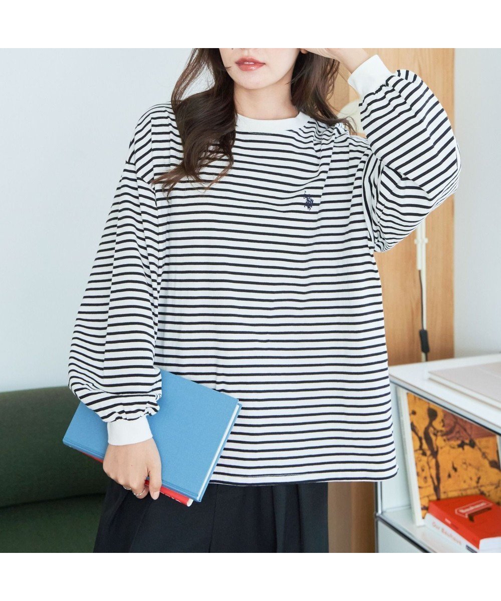 【ウィゴー/WEGO】のUSPOLOだぼそでカラーロンT インテリア・キッズ・メンズ・レディースファッション・服の通販 founy(ファニー) 　ファッション　Fashion　レディースファッション　Fashion for Women　トップス・カットソー　Cut & Sew Tops　シャツ・ブラウス・オフィスカジュアル　Elegant Blouses & Button-Ups　ロングTシャツ・Tシャツ　Longline T-Shirts & Tees　カットソー・ベーシックTシャツ　Cut-and-Sewn Tops / Stretch Tees & Basics　インナー　Innerwear　春　Spring　秋　Autumn　カットソー　Cut and Sewn Top　カーディガン　Cardigan, Knitwear　シンプル　Simple, Minimal　スリーブ　Sleeve, Long Sleeve / Short Sleeve　デニム　Denim, Jeans Material　長袖　Long Sleeve, Full Sleeve　ビスチェ　Bustier, Corset Top　ベスト　Vest, Waistcoat　ボトム　Bottoms, Lower Wear　ボーダー　Border, Stripe　別注　Limited Edition, Custom Order　半袖　Short Sleeve, Half Sleeve　モチーフ　Motif, Design Theme　無地　Plain, Solid Color　ワイド　Wide, Wide Fit　ワンポイント　One Point, Statement Accent　冬　Winter / This Winter　S/S・春夏　SS, Spring/Summer, Warm Season　おすすめ　Recommended / Our Picks　夏　Summer　ホワイトボーダー|ID: prp329100004466005 ipo3291000000033491563