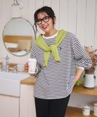 【ウィゴー/WEGO】のUSPOLOだぼそでカラーロンT ホワイトボーダー|ID:prp329100004466005