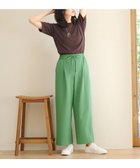【エニィファム/any FAM】の【UVケア/接触冷感/ウエストゴム】イージケア美脚パンツ ワイド グリーン|ID: prp329100004466010 ipo3291000000031982009