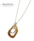 【ティアクラッセ/Tiaclasse】の【日本製】変形マーブルモチーフネックレス ベージュ×ゴールド|ID: prp329100004466028 ipo3291000000032669766