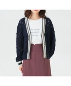 【エニィ スィス/any SiS】の【洗える】透かし編みニット カーディガン ネイビー|ID: prp329100004466178 ipo3291000000031981969