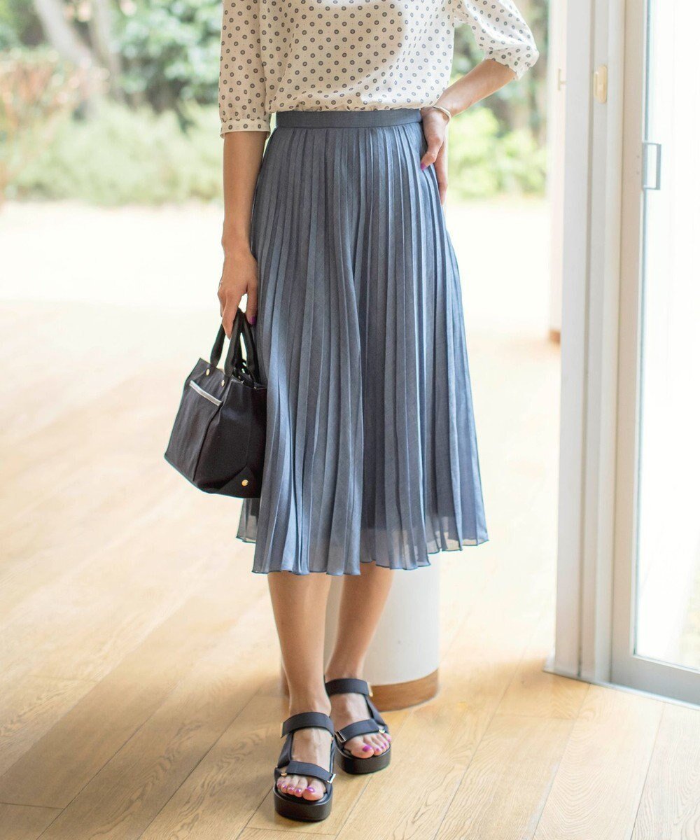 【ジェイ プレス/J.PRESS】のラミータンブラー プリーツ スカート インテリア・キッズ・メンズ・レディースファッション・服の通販 founy(ファニー) 　ファッション　Fashion　レディースファッション　Fashion for Women　スカート　Skirts　プリーツスカート / 上品フェミニンスタイル　Pleated Skirts　エレガント 上品　Elegant　春　Spring　タンブラー　Tumbler, Travel Mug　ダウン　Down, Puffer　デニム　Denim, Jeans Material　フェミニン　Feminine, Girly　プリーツ　Pleats, Pleated　リラックス　Relax, Relaxed Fit　ロング　Long, Long-Length　S/S・春夏　SS, Spring/Summer, Warm Season　夏　Summer　デニムブルー系|ID: prp329100004466194 ipo3291000000034283281