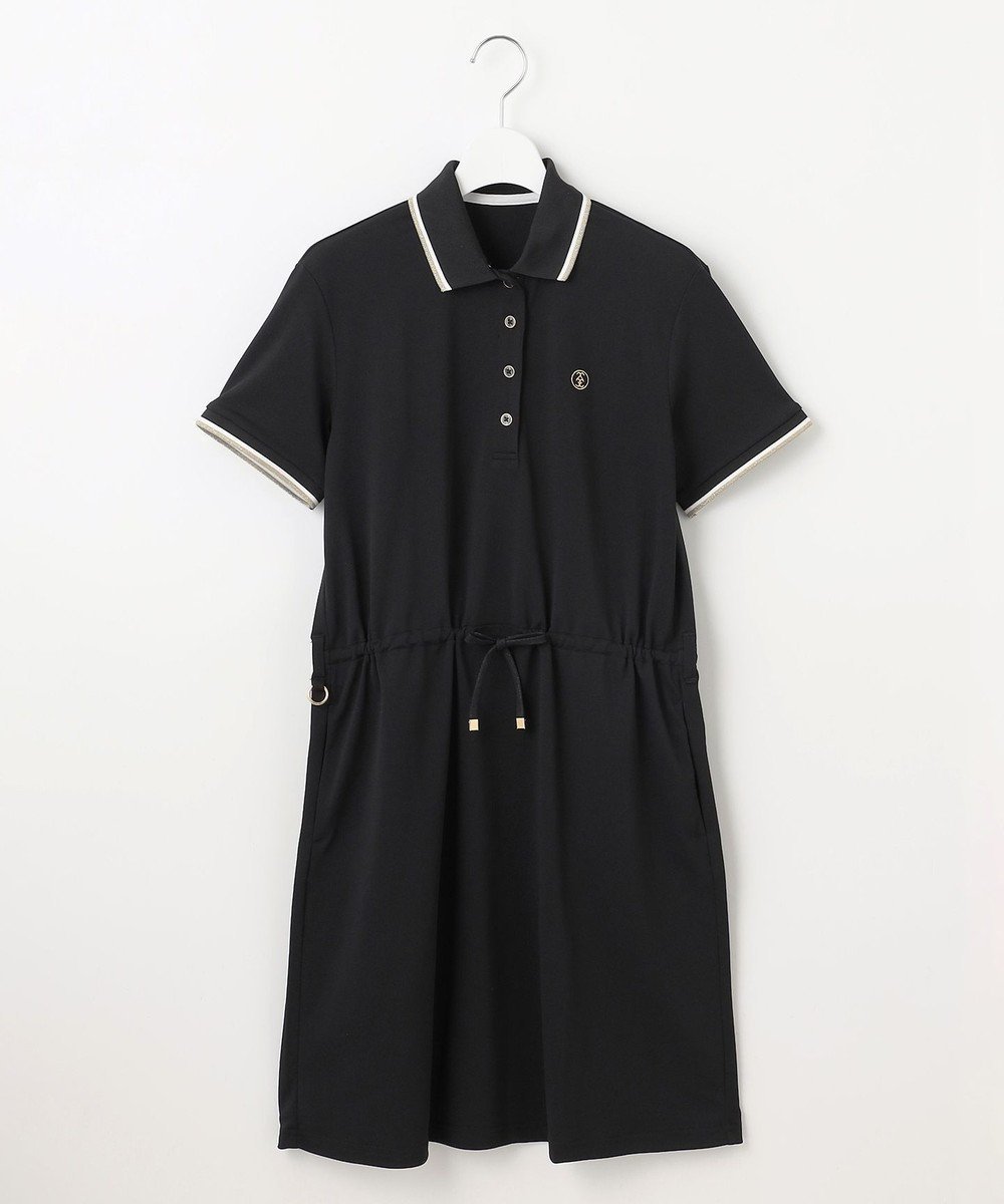 【23区 ゴルフ/NIJYUSANKU GOLF】の【WOMEN】【吸水速乾/UVカット】1枚で様になる!待望のポロシャツ ワンピース ストレッチ性抜群 インテリア・キッズ・メンズ・レディースファッション・服の通販 founy(ファニー) 　ファッション　Fashion　レディースファッション　WOMEN　ワンピース　Dress　シャツワンピース　Shirt Dresses　春　Spring　吸水　Water Absorption　軽量　Lightweight　シンプル　Simple　ストレッチ　Stretch　トレンド　Trend　フロント　Front　ポロシャツ　Polo Shirt　ポーチ　Pouch　ループ　Loop　ワンポイント　One Point　S/S・春夏　Ss・Spring/Summer　夏　Summer　エレガント 上品　Elegant　ゴルフ　Golf　ブラック系|ID: prp329100004466439 ipo3291000000031834608