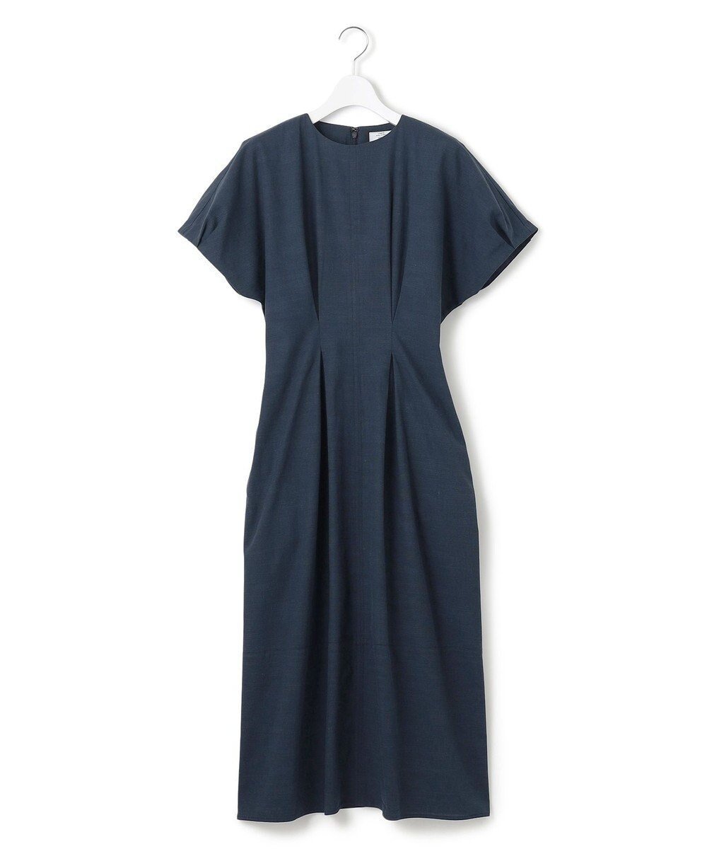 【ジェイプレスヨークストリート/J.PRESS YORK STREET】の【WOMEN】リネンライクイージーフィット ワンピース インテリア・キッズ・メンズ・レディースファッション・服の通販 founy(ファニー) 　ファッション　Fashion　レディースファッション　WOMEN　ワンピース　Dress　アクセサリー　Accessories　春　Spring　サンダル　Sandals　シンプル　Simple　スニーカー　Sneakers　スリーブ　Sleeve　ドレス　Dress　人気　Popularity　フレア　Flare　フレンチ　French　ポケット　Pocket　リネン　Linen　リラックス　Relax　S/S・春夏　Ss・Spring/Summer　夏　Summer　ネイビー系|ID: prp329100004466508 ipo3291000000032039946