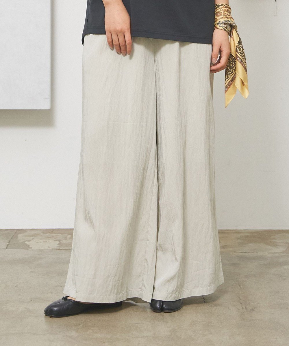 【ジェイプレスヨークストリート/J.PRESS YORK STREET】の【WOMEN】ワッシャーリラックス ワイドパンツ インテリア・キッズ・メンズ・レディースファッション・服の通販 founy(ファニー) 　ファッション　Fashion　レディースファッション　Ladies' Fashion Online　パンツ　Pants　春　Spring　カラフル　Colorful　サンダル　Sandals　シューズ　Shoes　シンプル　Simple　スニーカー　Sneakers　ソックス　Socks　タンブラー　Tumbler　ドレープ　Drape　ドローストリング　Drawstring　バレエ　Ballet　ポケット　Pocket　ワイド　Wide　S/S・春夏　Ss・Spring/Summer　おすすめ　Recommend　夏　Summer　ライトグレー系|ID: prp329100004466515 ipo3291000000032647120