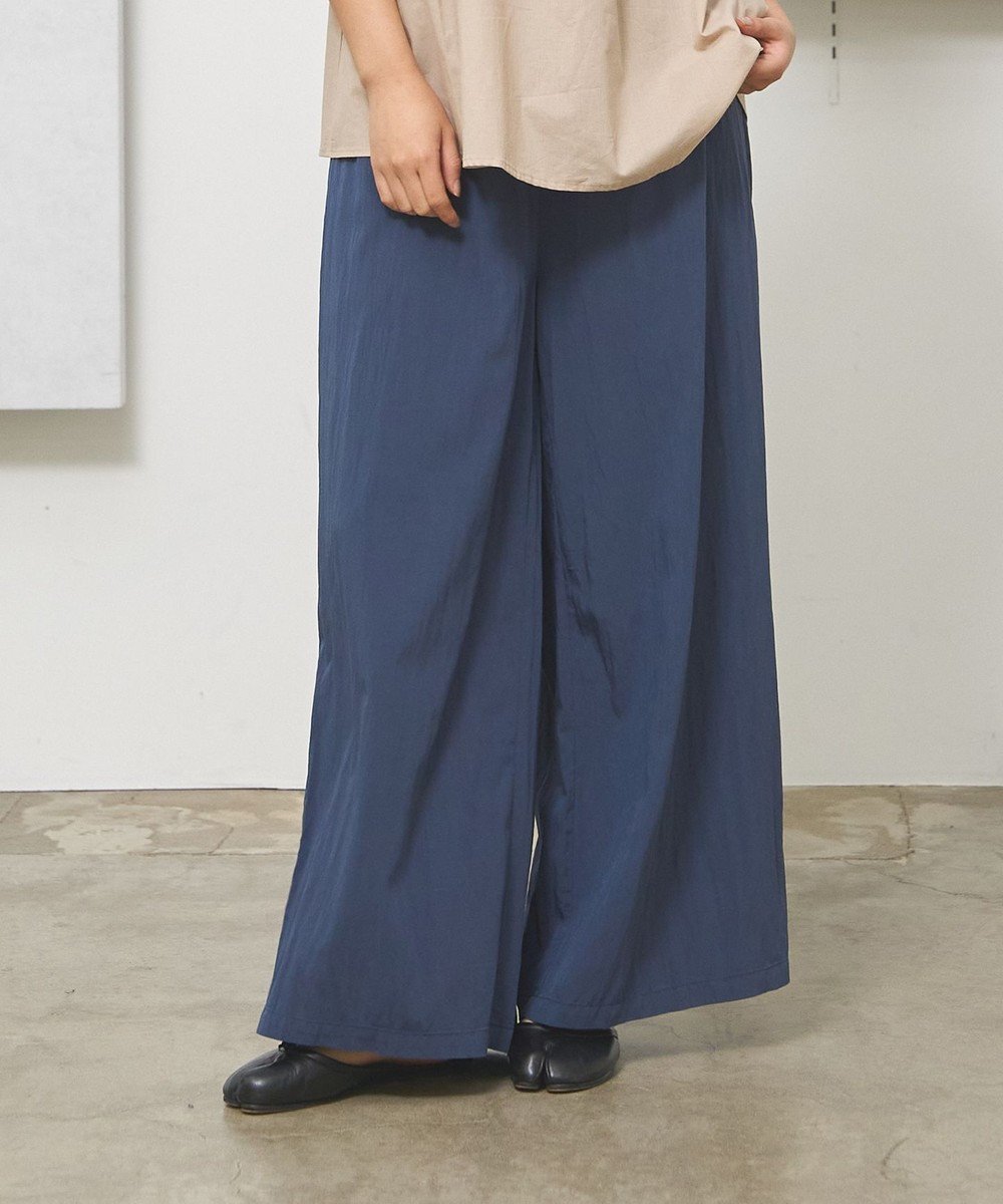 【ジェイプレスヨークストリート/J.PRESS YORK STREET】の【WOMEN】ワッシャーリラックス ワイドパンツ インテリア・キッズ・メンズ・レディースファッション・服の通販 founy(ファニー) 　ファッション　Fashion　レディースファッション　Ladies' Fashion Online　パンツ　Pants　春　Spring　カラフル　Colorful　サンダル　Sandals　シューズ　Shoes　シンプル　Simple　スニーカー　Sneakers　ソックス　Socks　タンブラー　Tumbler　ドレープ　Drape　ドローストリング　Drawstring　バレエ　Ballet　ポケット　Pocket　ワイド　Wide　S/S・春夏　Ss・Spring/Summer　おすすめ　Recommend　夏　Summer　ネイビー系|ID: prp329100004466515 ipo3291000000032647122