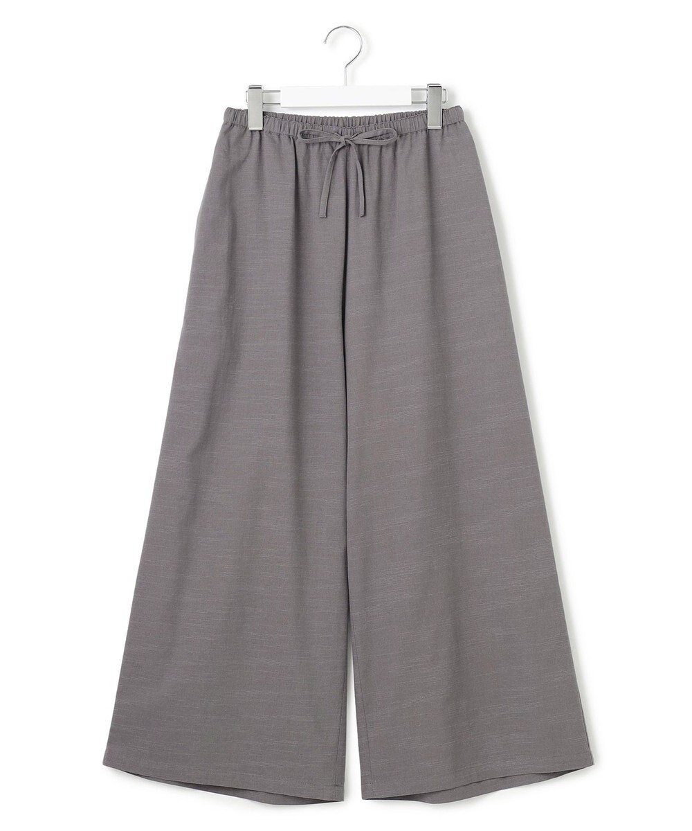 【ジェイプレスヨークストリート/J.PRESS YORK STREET】の【WOMEN】リネンライクリラックス ワイドパンツ インテリア・キッズ・メンズ・レディースファッション・服の通販 founy(ファニー) 　ファッション　Fashion　レディースファッション　WOMEN　パンツ　Pants　春　Spring　カラフル　Colorful　サンダル　Sandals　シューズ　Shoes　シンプル　Simple　スニーカー　Sneakers　ソックス　Socks　ドローストリング　Drawstring　人気　Popularity　バレエ　Ballet　ポケット　Pocket　リネン　Linen　ワイド　Wide　S/S・春夏　Ss・Spring/Summer　おすすめ　Recommend　夏　Summer　グレー系|ID: prp329100004466519 ipo3291000000032040107