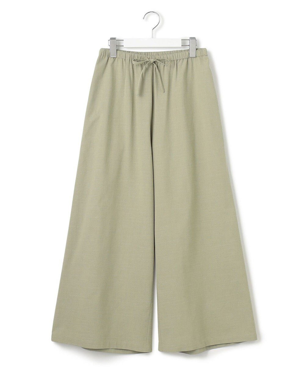 【ジェイプレスヨークストリート/J.PRESS YORK STREET】の【WOMEN】リネンライクリラックス ワイドパンツ インテリア・キッズ・メンズ・レディースファッション・服の通販 founy(ファニー) 　ファッション　Fashion　レディースファッション　WOMEN　パンツ　Pants　春　Spring　カラフル　Colorful　サンダル　Sandals　シューズ　Shoes　シンプル　Simple　スニーカー　Sneakers　ソックス　Socks　ドローストリング　Drawstring　人気　Popularity　バレエ　Ballet　ポケット　Pocket　リネン　Linen　ワイド　Wide　S/S・春夏　Ss・Spring/Summer　おすすめ　Recommend　夏　Summer　ライトグリーン系|ID: prp329100004466519 ipo3291000000032040108
