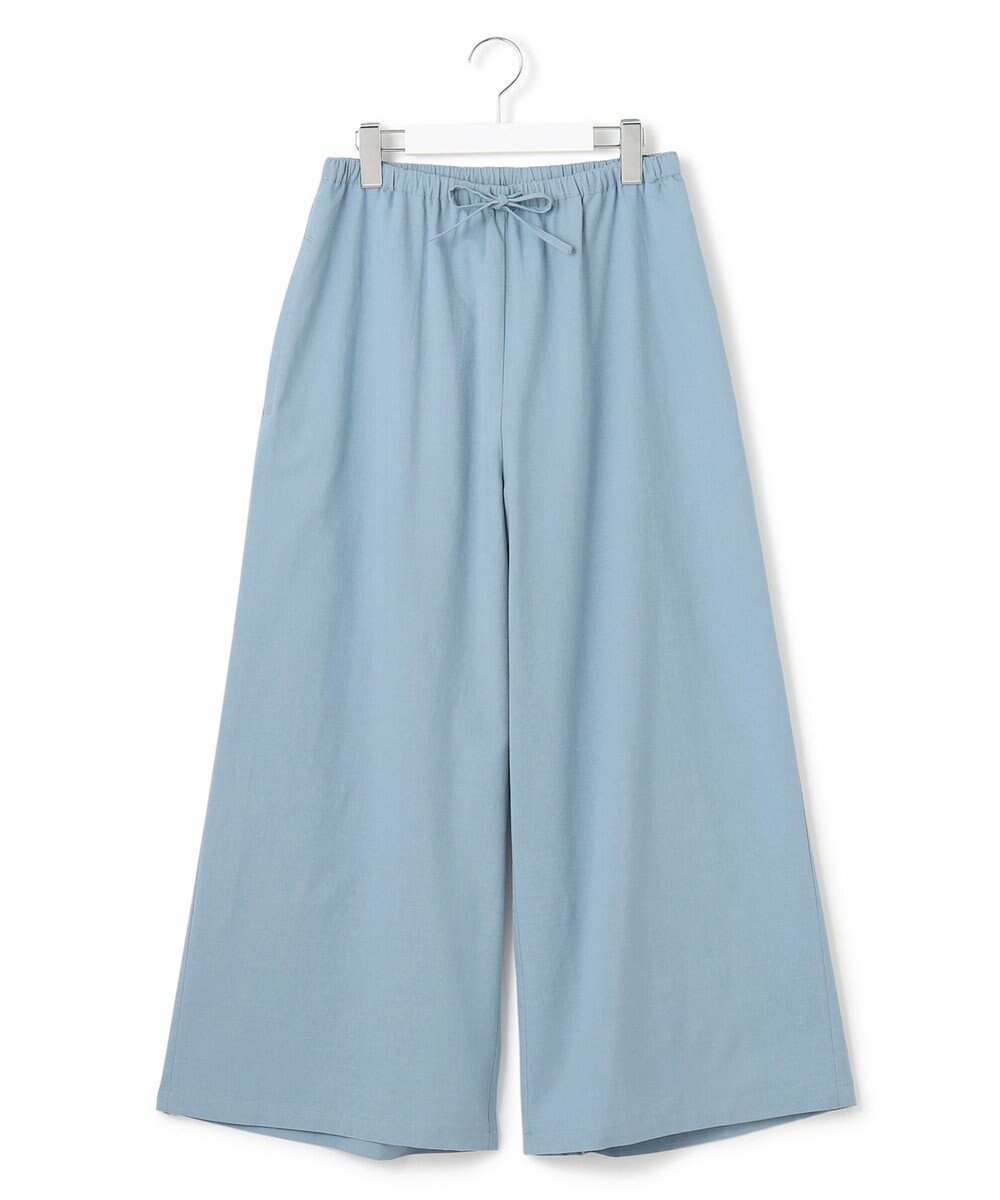 【ジェイプレスヨークストリート/J.PRESS YORK STREET】の【WOMEN】リネンライクリラックス ワイドパンツ インテリア・キッズ・メンズ・レディースファッション・服の通販 founy(ファニー) 　ファッション　Fashion　レディースファッション　WOMEN　パンツ　Pants　春　Spring　カラフル　Colorful　サンダル　Sandals　シューズ　Shoes　シンプル　Simple　スニーカー　Sneakers　ソックス　Socks　ドローストリング　Drawstring　人気　Popularity　バレエ　Ballet　ポケット　Pocket　リネン　Linen　ワイド　Wide　S/S・春夏　Ss・Spring/Summer　おすすめ　Recommend　夏　Summer　ダルブルー系|ID: prp329100004466519 ipo3291000000032040109