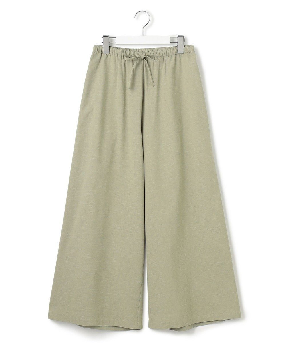 【ジェイプレスヨークストリート/J.PRESS YORK STREET】の【WOMEN】リネンライクリラックス ワイドパンツ インテリア・キッズ・メンズ・レディースファッション・服の通販 founy(ファニー) 　ファッション　Fashion　レディースファッション　Fashion for Women　パンツ　Pants & Trousers　春　Spring　カラフル　Colorful Design　サンダル　Sandals, Summer Shoes　シューズ　Shoes, Footwear　シンプル　Simple, Minimal　スニーカー　Sneakers, Trainers　ソックス　Socks, Hosiery　ドローストリング　Drawstring, Pull Cord　人気　Popular, Best Seller　バレエ　Ballet, Ballet Style　ポケット　Pocket, Pocket Detail　リネン　Linen, Linen Fabric　ワイド　Wide, Wide Fit　S/S・春夏　SS, Spring/Summer, Warm Season　おすすめ　Recommended / Our Picks　夏　Summer　ライトグリーン系|ID: prp329100004466519 ipo3291000000033584764