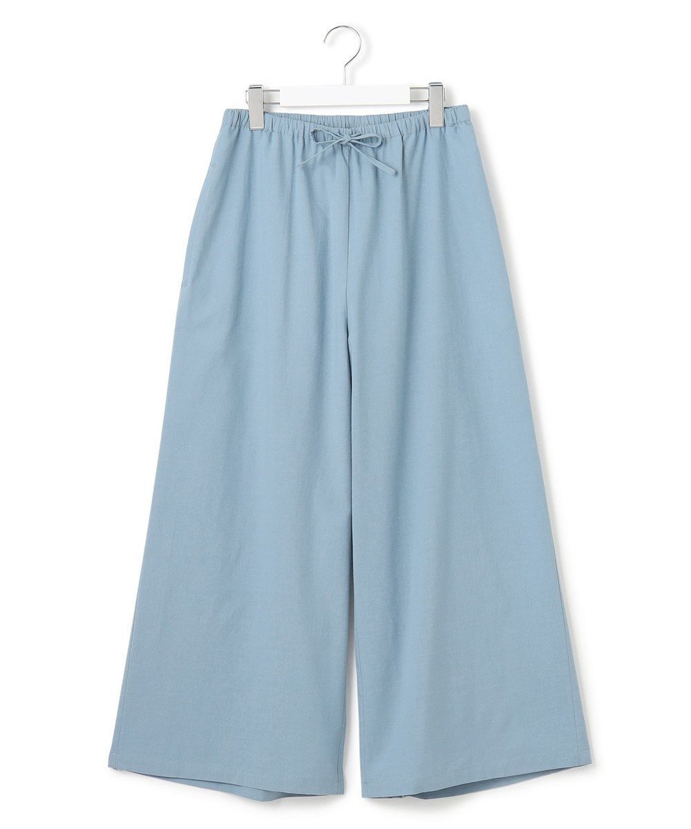 【ジェイプレスヨークストリート/J.PRESS YORK STREET】の【WOMEN】リネンライクリラックス ワイドパンツ インテリア・キッズ・メンズ・レディースファッション・服の通販 founy(ファニー) 　ファッション　Fashion　レディースファッション　Fashion for Women　パンツ　Pants & Trousers　春　Spring　カラフル　Colorful Design　サンダル　Sandals, Summer Shoes　シューズ　Shoes, Footwear　シンプル　Simple, Minimal　スニーカー　Sneakers, Trainers　ソックス　Socks, Hosiery　ドローストリング　Drawstring, Pull Cord　人気　Popular, Best Seller　バレエ　Ballet, Ballet Style　ポケット　Pocket, Pocket Detail　リネン　Linen, Linen Fabric　ワイド　Wide, Wide Fit　S/S・春夏　SS, Spring/Summer, Warm Season　おすすめ　Recommended / Our Picks　夏　Summer　ダルブルー系|ID: prp329100004466519 ipo3291000000033584766