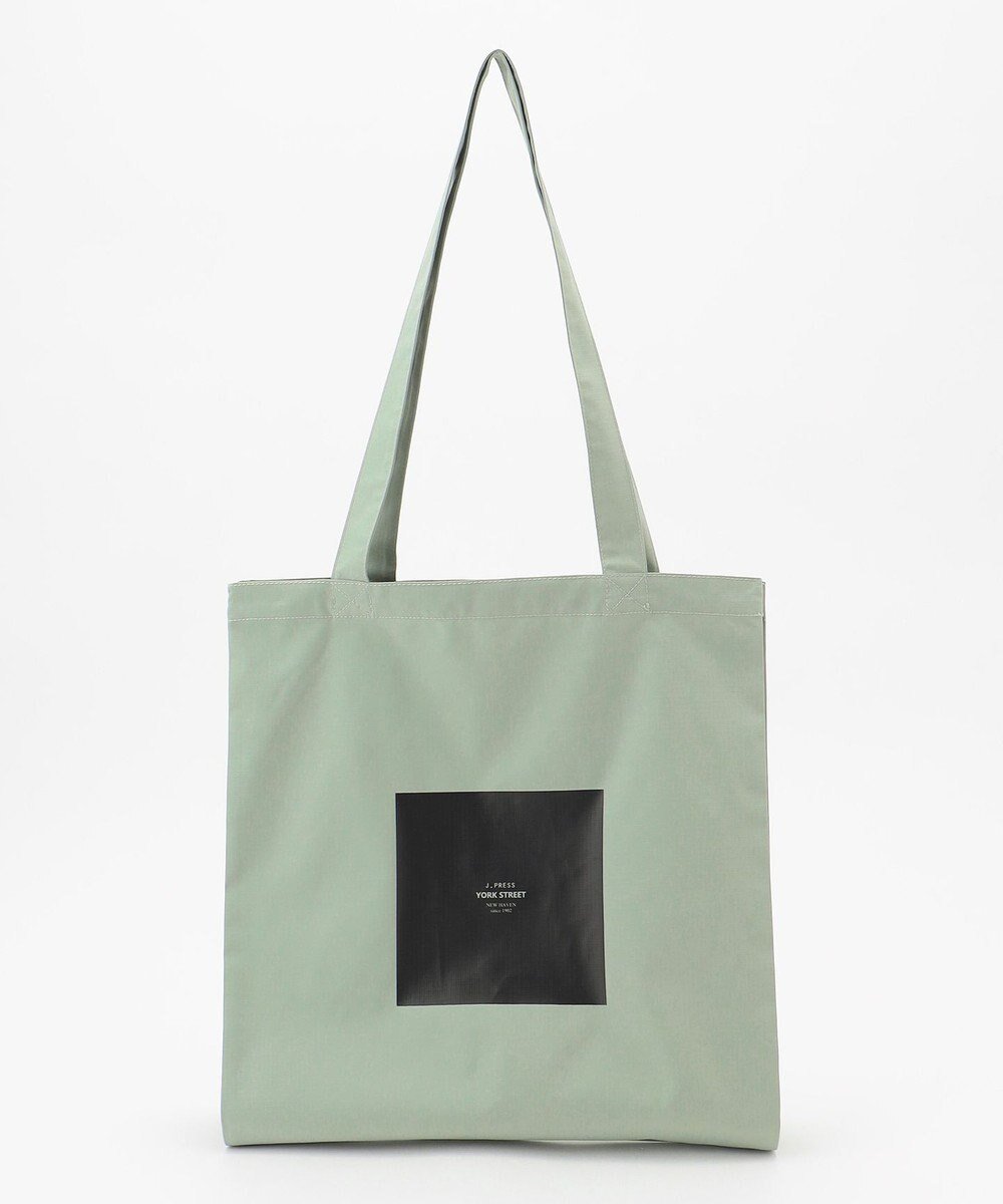 【ジェイプレスヨークストリート/J.PRESS YORK STREET】の【UNISEX】2ポケットロゴトートバック インテリア・キッズ・メンズ・レディースファッション・服の通販 founy(ファニー) 　ファッション　Fashion　レディースファッション　WOMEN　バッグ　Bag　ユニセックス　Unisex　コンパクト　Compact　トートバック　Tote Bag　ポケット　Pocket　リップ　Lip　軽量　Lightweight　ライトグリーン系|ID: prp329100004466596 ipo3291000000032043679