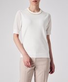 【ポール スミス/Paul Smith】の【洗える】シアー コンビネーション ニット ホワイト|ID: prp329100004466671 ipo3291000000033528922