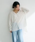 【グリーンパークス/Green Parks】のドロストネックシアーストライプチュニック Off White|ID: prp329100004466795 ipo3291000000031347582