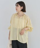 【グリーンパークス/Green Parks】のドロストネックシアーストライプチュニック Yellow|ID: prp329100004466795 ipo3291000000031347588