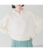 【アメリカンホリック/AMERICAN HOLIC】のメタルライクニットポロ Off White|ID: prp329100004466828 ipo3291000000031895518
