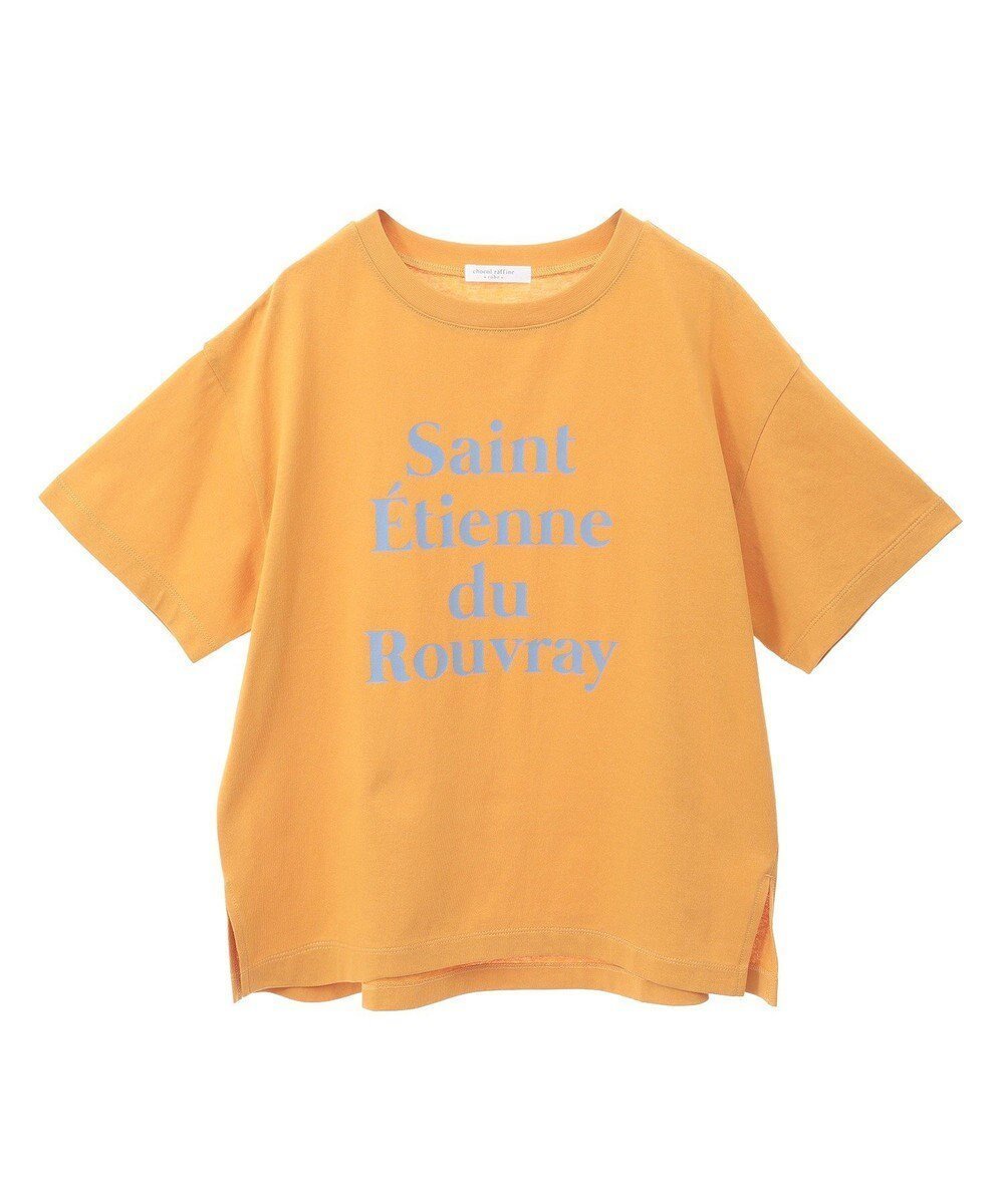 【グリーンパークス/Green Parks】の多段フェミニンロゴボックスTシャツ インテリア・キッズ・メンズ・レディースファッション・服の通販 founy(ファニー) 　ファッション　Fashion　レディースファッション　Fashion for Women　トップス・カットソー　Cut & Sew Tops　シャツ・ブラウス・オフィスカジュアル　Elegant Blouses & Button-Ups　ロングTシャツ・Tシャツ　Longline T-Shirts & Tees　カットソー・ベーシックTシャツ　Cut-and-Sewn Tops / Stretch Tees & Basics　おすすめ　Recommended / Our Picks　カットソー　Cut and Sewn Top　コンパクト　Compact, Small Size　スリット　Slit, Slit Detail　バランス　Balance, Style Balance　フェミニン　Feminine, Girly　ヘムライン　Hemline, Bottom Cut　ボトム　Bottoms, Lower Wear　ポケット　Pocket, Pocket Detail　今季　This Season, Current Season　夏　Summer　春　Spring　S/S・春夏　SS, Spring/Summer, Warm Season　Orange|ID: prp329100004466867 ipo3291000000031348166
