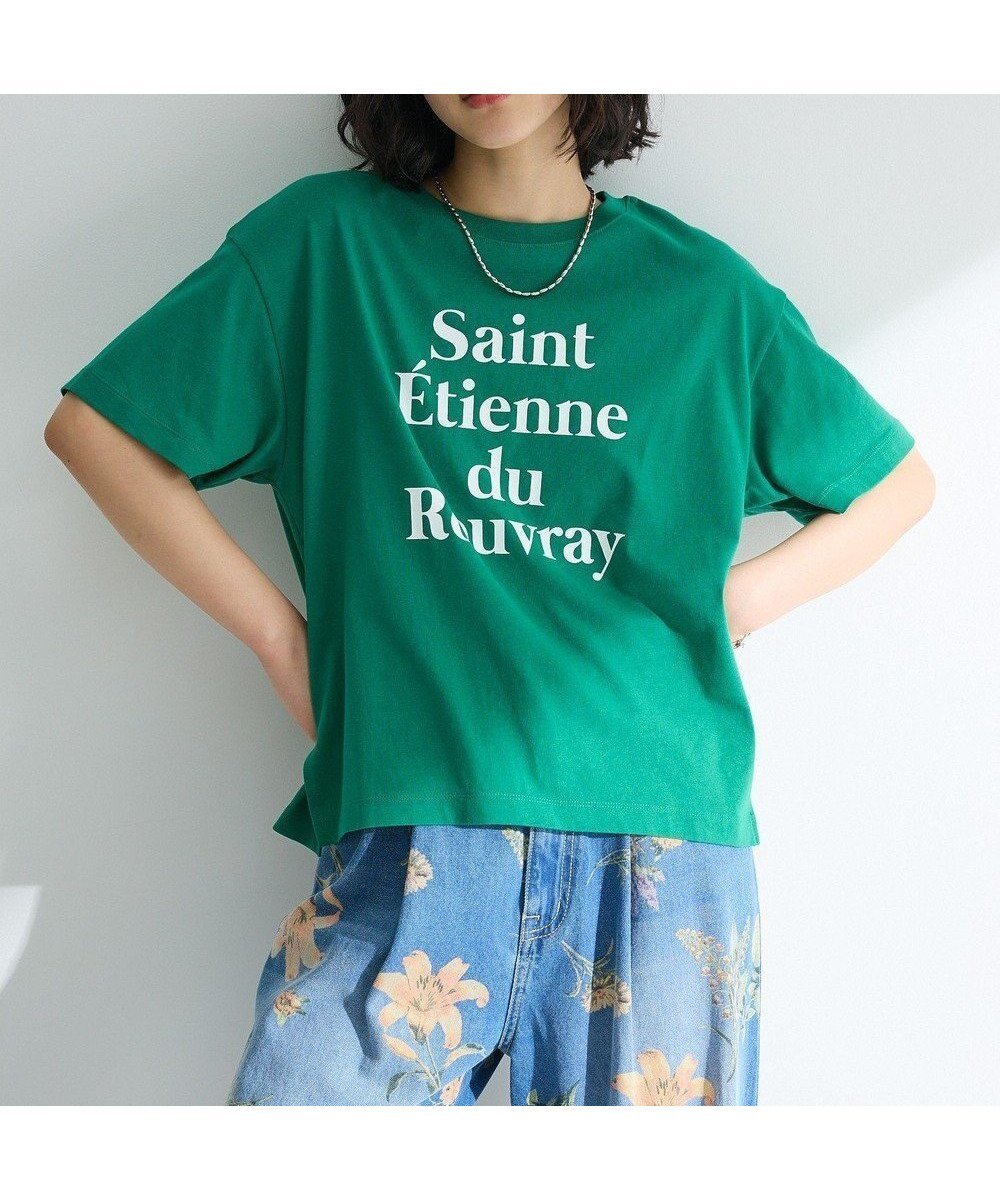 【グリーンパークス/Green Parks】の多段フェミニンロゴボックスTシャツ インテリア・キッズ・メンズ・レディースファッション・服の通販 founy(ファニー) 　ファッション　Fashion　レディースファッション　Fashion for Women　トップス・カットソー　Cut & Sew Tops　シャツ・ブラウス・オフィスカジュアル　Elegant Blouses & Button-Ups　ロングTシャツ・Tシャツ　Longline T-Shirts & Tees　カットソー・ベーシックTシャツ　Cut-and-Sewn Tops / Stretch Tees & Basics　おすすめ　Recommended / Our Picks　カットソー　Cut and Sewn Top　コンパクト　Compact, Small Size　スリット　Slit, Slit Detail　バランス　Balance, Style Balance　フェミニン　Feminine, Girly　ヘムライン　Hemline, Bottom Cut　ボトム　Bottoms, Lower Wear　ポケット　Pocket, Pocket Detail　今季　This Season, Current Season　夏　Summer　春　Spring　S/S・春夏　SS, Spring/Summer, Warm Season　Green|ID: prp329100004466867 ipo3291000000031348169