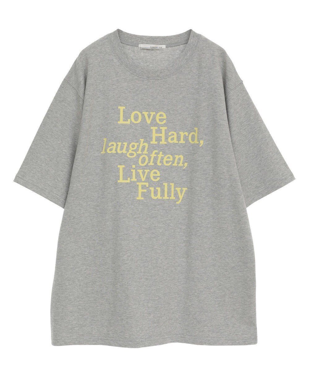 【グリーンパークス/Green Parks】の・ELENCARE DUE ロゴpt 6分袖TEE インテリア・キッズ・メンズ・レディースファッション・服の通販 founy(ファニー) 　ファッション　Fashion　レディースファッション　Fashion for Women　トップス・カットソー　Cut & Sew Tops　シャツ・ブラウス・オフィスカジュアル　Elegant Blouses & Button-Ups　ロングTシャツ・Tシャツ　Longline T-Shirts & Tees　カットソー・ベーシックTシャツ　Cut-and-Sewn Tops / Stretch Tees & Basics　おすすめ　Recommended / Our Picks　カットソー　Cut and Sewn Top　フロント　Front, Front Design　ボトム　Bottoms, Lower Wear　ポケット　Pocket, Pocket Detail　夏　Summer　春　Spring　S/S・春夏　SS, Spring/Summer, Warm Season　Gray Mixture|ID: prp329100004466906 ipo3291000000032366012