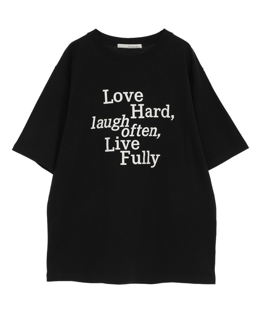 【グリーンパークス/Green Parks】の・ELENCARE DUE ロゴpt 6分袖TEE インテリア・キッズ・メンズ・レディースファッション・服の通販 founy(ファニー) 　ファッション　Fashion　レディースファッション　Fashion for Women　トップス・カットソー　Cut & Sew Tops　シャツ・ブラウス・オフィスカジュアル　Elegant Blouses & Button-Ups　ロングTシャツ・Tシャツ　Longline T-Shirts & Tees　カットソー・ベーシックTシャツ　Cut-and-Sewn Tops / Stretch Tees & Basics　おすすめ　Recommended / Our Picks　カットソー　Cut and Sewn Top　フロント　Front, Front Design　ボトム　Bottoms, Lower Wear　ポケット　Pocket, Pocket Detail　夏　Summer　春　Spring　S/S・春夏　SS, Spring/Summer, Warm Season　Black|ID: prp329100004466906 ipo3291000000032366013