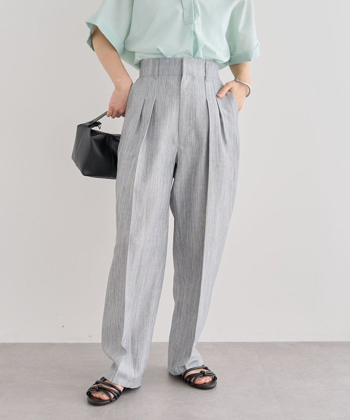 【グリーンパークス/Green Parks】の・ELENCARE DUE リネンライク2タックパンツ インテリア・キッズ・メンズ・レディースファッション・服の通販 founy(ファニー) https://founy.com/ ファッション Fashion レディースファッション Fashion for Women パンツ Pants & Trousers おすすめ Recommended / Our Picks スマート Smart, Elegant ポケット Pocket, Pocket Detail ワイド Wide, Wide Fit 今季 This Season, Current Season 夏 Summer 春 Spring S/S・春夏 SS, Spring/Summer, Warm Season |ID: prp329100004466914 ipo3291000000032410556