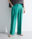 【グリーンパークス/Green Parks】の・ELENCARE DUE リネンライク2タックパンツ Green|ID: prp329100004466914 ipo3291000000032410563