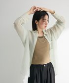 【グリーンパークス/Green Parks】の・ELENCARE DUE ラメシアー長袖シャツ Mint|ID: prp329100004466917 ipo3291000000033364718