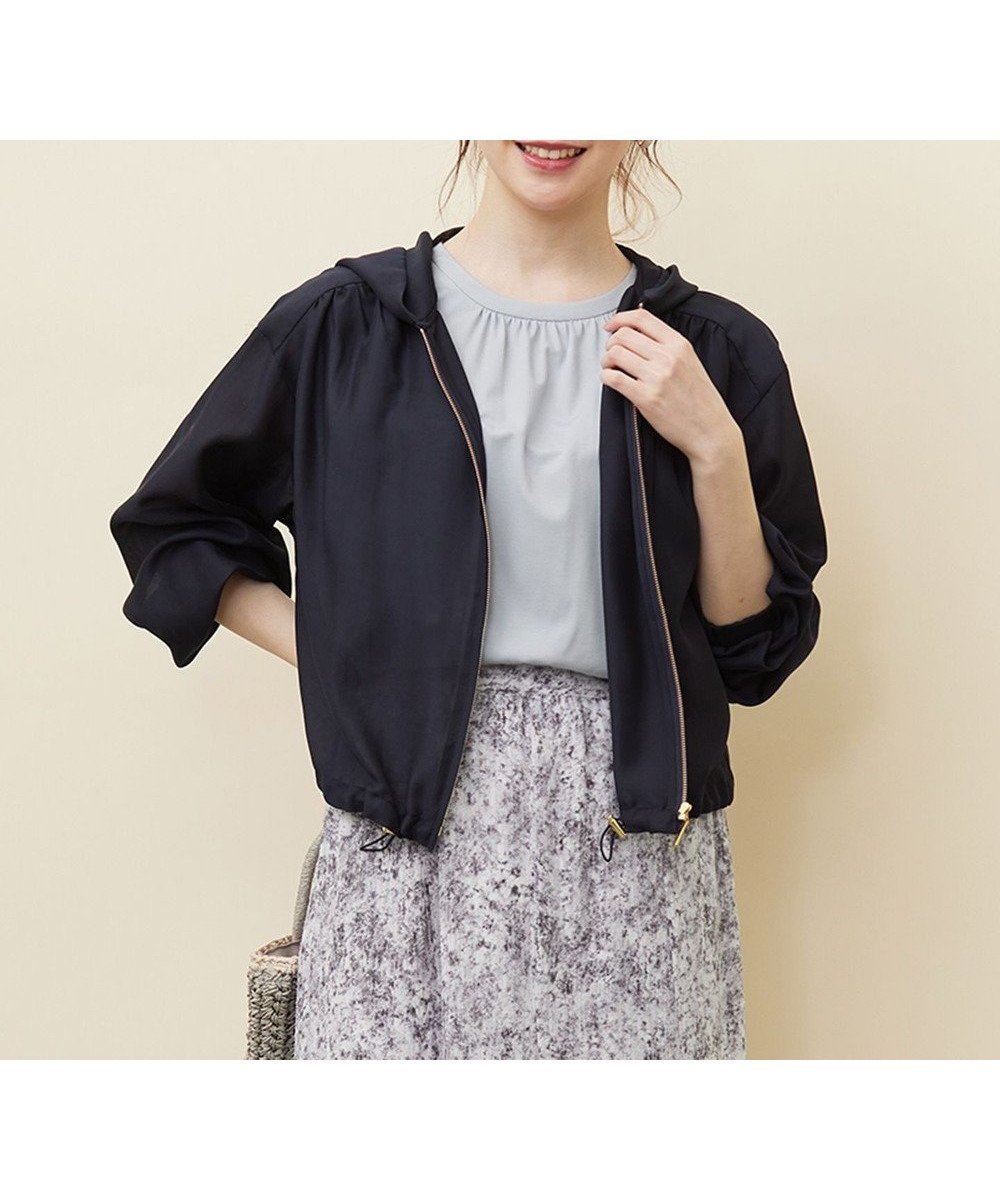 【エニィ スィス/any SiS】の【接触冷感】シアー パーカー インテリア・キッズ・メンズ・レディースファッション・服の通販 founy(ファニー) 　ファッション　Fashion　レディースファッション　WOMEN　トップス・カットソー　Tops/Tshirt　パーカ　Sweats　ギャザー　Gather　シアー　Sheer　トレンド　Trend　ドローストリング　Drawstring　パーカー　Hoodie　エレガント 上品　Elegant　夏　Summer　春　Spring　S/S・春夏　Ss・Spring/Summer　雑誌　Magazine　ネイビー|ID: prp329100004467142 ipo3291000000032026250