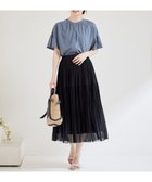 【エニィ スィス/any SiS】の【洗える】シアーストライププリーツ スカート ブラック系|ID: prp329100004467145 ipo3291000000034308988