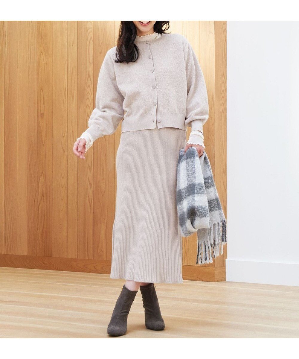 【エニィファム/any FAM】のフェザーカーディガン×ニットスカートセットアップ 人気、トレンドファッション・服の通販 founy(ファニー) 　ファッション　Fashion　レディースファッション　WOMEN　セットアップ　Setup　スカート　Skirt　カーディガン　Cardigan　コンビ　Combination　ショート　Short　セットアップ　Set Up　フェザー　Feather　フレア　Flare　A/W・秋冬　Aw・Autumn/Winter・Fw・Fall-Winter　 other-1|ID: prp329100004467157 ipo3291000000031983671