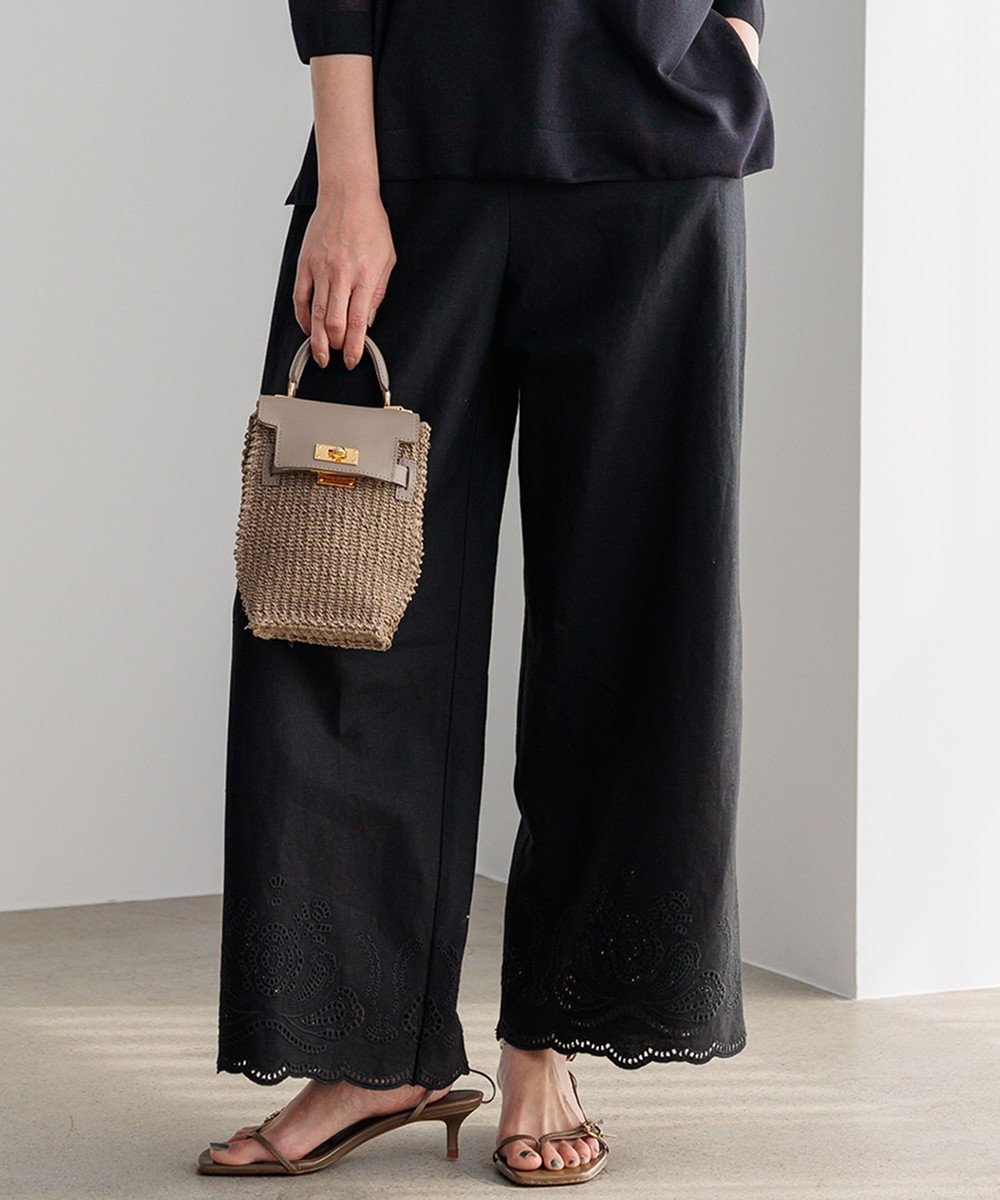 【23区/NIJYUSANKU】の【洗える】リネンエンブロイダリー ワイドパンツ 人気、トレンドファッション・服の通販 founy(ファニー) 　ファッション　Fashion　レディースファッション　WOMEN　パンツ　Pants　アイレット　Eyelet　春　Spring　洗える　Washable　キャミソール　Camisole　サンダル　Sandals　シンプル　Simple　スカラップ　Scalloped　セットアップ　Set Up　トレンド　Trend　ミックス　Mix　リネン　Linen　レース　Race　ワイド　Wide　ワーク　Work　S/S・春夏　Ss・Spring/Summer　おすすめ　Recommend　夏　Summer　2024年　2024　2024春夏・S/S　Ss,Spring/Summer,2024　 other-1|ID: prp329100004467344 ipo3291000000031988662