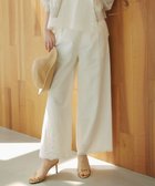 【23区/NIJYUSANKU】の【洗える】リネンエンブロイダリー ワイドパンツ ホワイト系|ID: prp329100004467344 ipo3291000000031988664