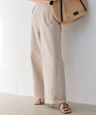 【23区/NIJYUSANKU】の【洗える】リネンエンブロイダリー ワイドパンツ ベージュ系|ID: prp329100004467344 ipo3291000000031988665