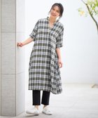 【エニィファム/any FAM】のフレンチリネンシャツワンピース ブラウンチェック|ID: prp329100004467363 ipo3291000000031967059