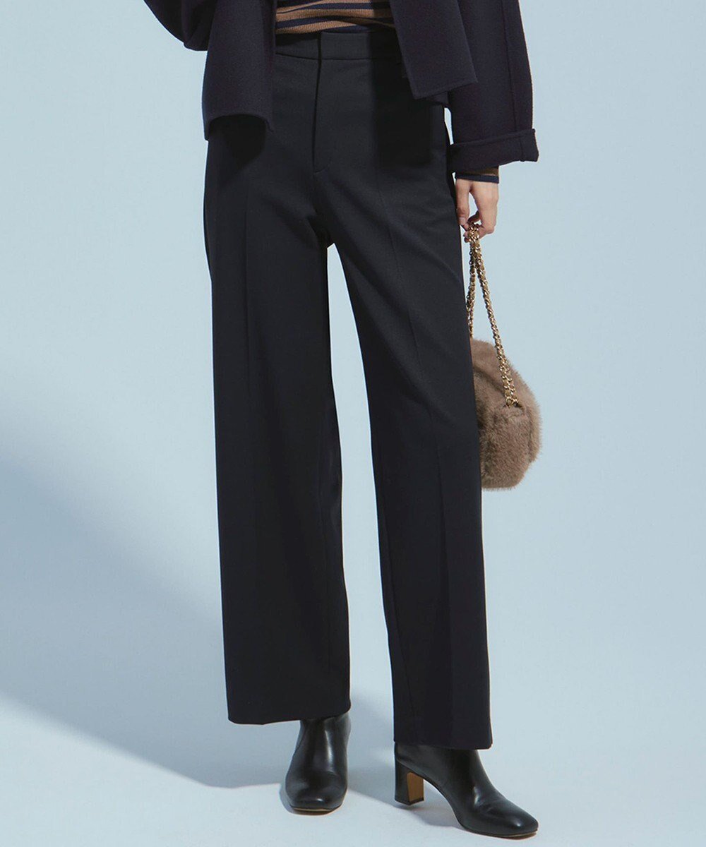 【23区/NIJYUSANKU】の【CLASSY.2月号掲載/洗える】TRストレッチギャバ ワイドパンツ インテリア・キッズ・メンズ・レディースファッション・服の通販 founy(ファニー) 　雑誌掲載アイテム　Magazine Picks & Fashion Features　ファッション雑誌　Fashion Magazines　クラッシィ　CLASSY.　ファッション　Fashion　レディースファッション　Fashion for Women　パンツ　Pants & Trousers　洗える　Machine Washable　秋　Autumn　シンプル　Simple, Minimal　ストレッチ　Stretch, Stretchy Fabric　雑誌　Magazine, Fashion Magazine　デスク　Desk, Work Desk　定番　Standard, Basic Item　2月号　February Issue, Feb. Edition　ベーシック　Basic, Essential　ボトム　Bottoms, Lower Wear　ローズ　Rose, Rose Motif　ワイド　Wide, Wide Fit　ワーク　Workwear, Utility Style　A/W・秋冬　Autumn/Winter　S/S・春夏　SS, Spring/Summer, Warm Season　再入荷　Restock / Back in Stock　夏　Summer　ビジネス 仕事 通勤　Business / Work / Commuting　ネイビー系|ID: prp329100004467432 ipo3291000000033003150