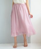 【フェルゥ/Feroux】の【洗える】シアーギャザーフレア スカート ピンク系|ID: prp329100004467495 ipo3291000000034757356