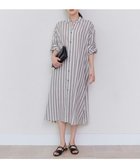 【自由区/JIYU-KU】の【洗える】テンセルリネンシャツワンピース フラックス×スレートストライプ|ID: prp329100004467625 ipo3291000000032026598