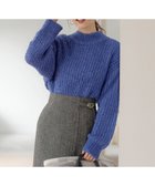 【エニィ スィス/any SiS】の【洗える】ブークレースパンコール ニット ブルー|ID: prp329100004467672 ipo3291000000034296503