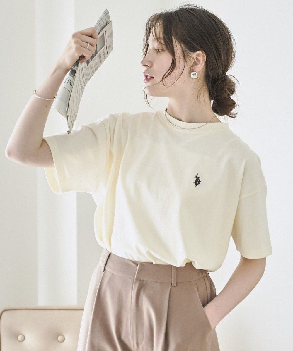 【ウィゴー/WEGO】の【洗える/綿100%】USPOLOワンポイントTシャツ インテリア・キッズ・メンズ・レディースファッション・服の通販 founy(ファニー) 　ファッション　Fashion　レディースファッション　WOMEN　トップス・カットソー　Tops/Tshirt　シャツ/ブラウス　Shirts/Blouses　ロング / Tシャツ　T-Shirts　カットソー　Cut and Sewn　インナー　Inner　春　Spring　洗える　Washable　秋　Autumn/Fall　カットソー　Cut And Sew　カーゴパンツ　Cargo Pants　キャップ　Cap　シンプル　Simple　ストレート　Straight　スラックス　Slacks　ティアードスカート　Tiered Skirt　デニム　Denim　ビスチェ　Bustier　ビッグ　Big　ボトム　Bottom　ボーダー　Border　別注　Special Order　無地　Plain Color　ワンポイント　One Point　S/S・春夏　Ss・Spring/Summer　再入荷　Restock/Back In Stock/Re Arrival　NEW・新作・新着・新入荷　New Arrivals　おすすめ　Recommend　夏　Summer　オフホワイト|ID: prp329100004467757 ipo3291000000031982783