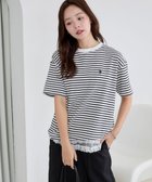 【ウィゴー/WEGO】の【洗える/綿100%】USPOLOワンポイントTシャツ ホワイトボーダー|ID: prp329100004467757 ipo3291000000031982784