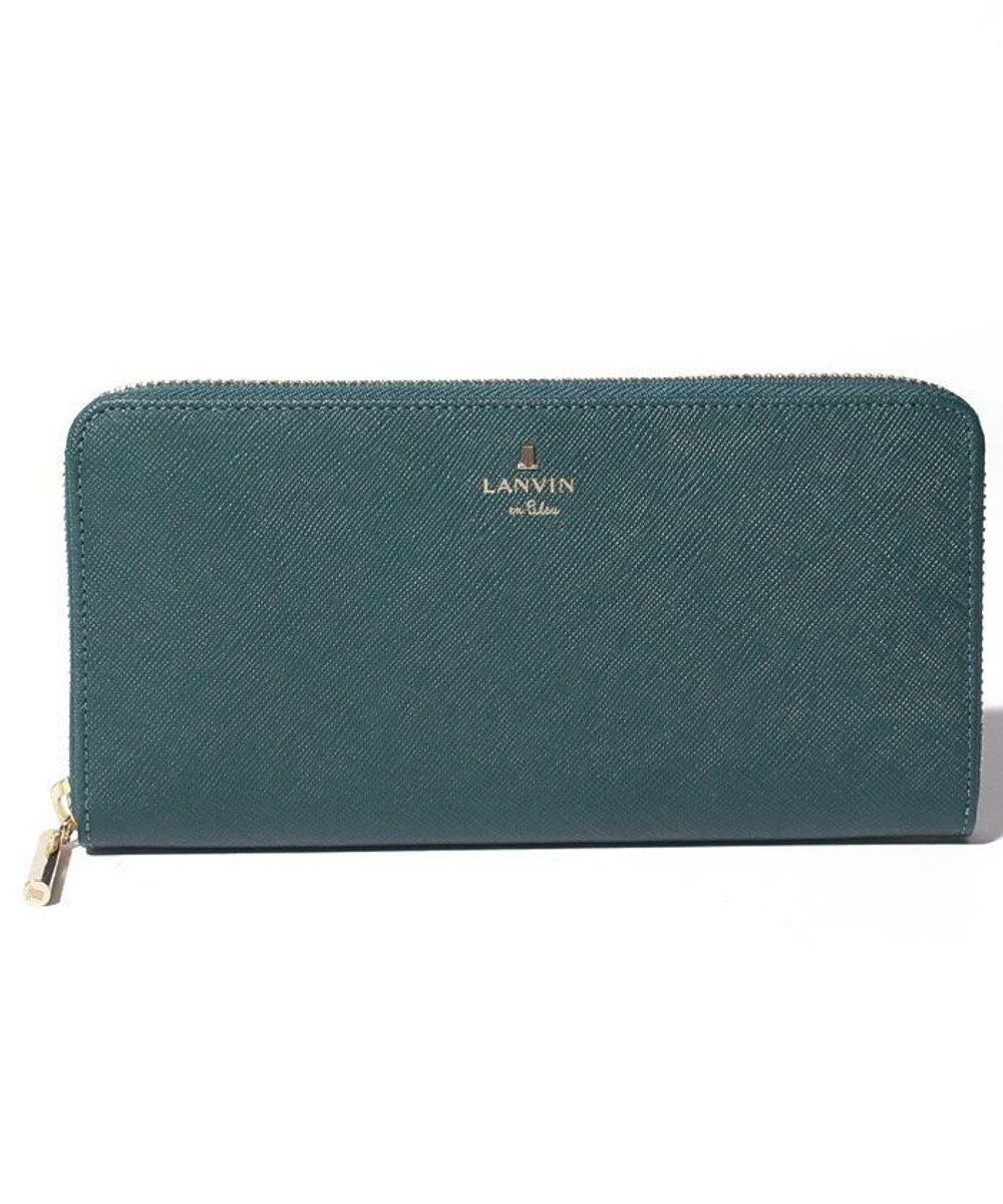 【ランバン オン ブルー/LANVIN en Bleu】のリュクサンブール ラウンドファスナー長財布 インテリア・キッズ・メンズ・レディースファッション・服の通販 founy(ファニー) 　ファッション　Fashion　レディースファッション　Ladies' Fashion Online　財布　Wallets　プレーン　Plane　ラウンド　Round　財布　Wallet　ディープグリーン|ID: prp329100004467772 ipo3291000000032663364