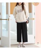 【エニィファム/any FAM】の【ウエストゴム/リントラク加工/裏起毛/ストレッチ/洗濯機可能】シークレットウォーム ワイドパンツ ブラック|ID: prp329100004467784 ipo3291000000031983950
