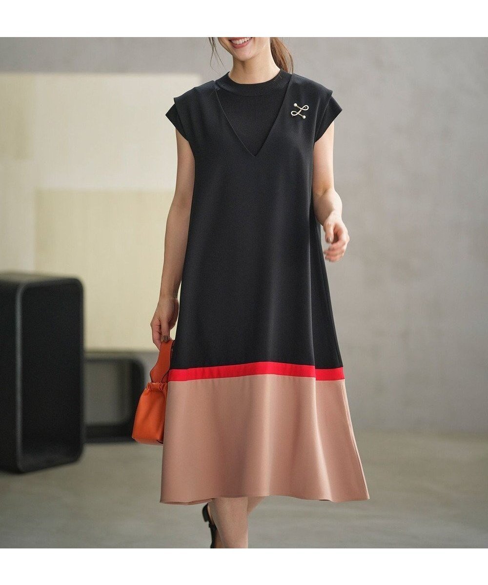【組曲/KUMIKYOKU】の【2SET・WEB限定】バイカラー ジャンスカニットセット 人気、トレンドファッション・服の通販 founy(ファニー) 　ファッション　Fashion　レディースファッション　WOMEN　ワンピース　Dress　インナー　Inner　シンプル　Simple　ストレッチ　Stretch　スリット　Slit　セットアップ　Set Up　ハイネック　High Neck　バランス　Balance　A/W・秋冬　Aw・Autumn/Winter・Fw・Fall-Winter　エレガント 上品　Elegant　 other-1|ID: prp329100004467885 ipo3291000000031916439