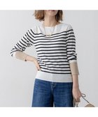 【23区/NIJYUSANKU】の【洗える】シルキーレーヨンワイドリブ ニット オフ×ブラック|ID: prp329100004468025 ipo3291000000031986160