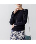 【23区/NIJYUSANKU】の【洗える】シルキーレーヨンワイドリブ ニット ネイビー系|ID: prp329100004468025 ipo3291000000031986164