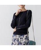 【23区/NIJYUSANKU】の【洗える】シルキーレーヨンワイドリブ ニット ネイビー系|ID: prp329100004468025 ipo3291000000032710150