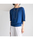 【アンフィーロ 自由区/UNFILO】の【接触冷感/UVケア/抗菌防臭】スゴ機能 パフスリーブニット ブルー|ID: prp329100004468046 ipo3291000000031909275