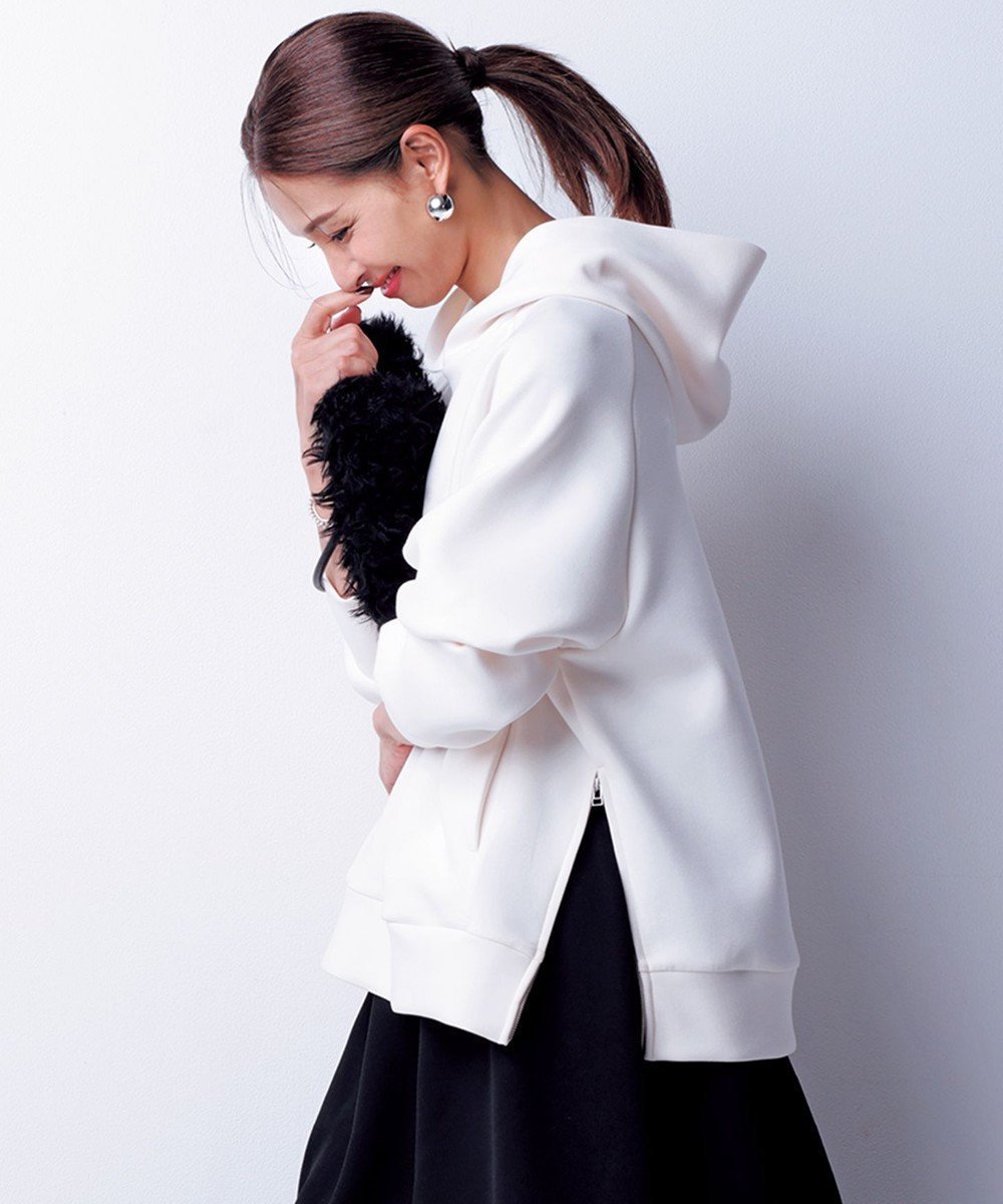 【アンフィーロ 自由区/UNFILO】の【WEB限定】BEAUTY FORM JERSEY サイドZIP フーディ インテリア・キッズ・メンズ・レディースファッション・服の通販 founy(ファニー) ファッション Fashion レディースファッション Fashion for Women トップス・カットソー Cut & Sew Tops シャツ・ブラウス・オフィスカジュアル Elegant Blouses & Button-Ups ロングTシャツ・Tシャツ Longline T-Shirts & Tees カットソー・ベーシックTシャツ Cut-and-Sewn Tops / Stretch Tees & Basics インナー Innerwear カットソー Cut and Sewn Top 軽量 Lightweight, Ultra Light パーカー Hoodie, Parka フォルム Silhouette, Form A/W・秋冬 Autumn/Winter おすすめ Recommended / Our Picks オフ|ID: prp329100004468059 ipo3291000000033712656